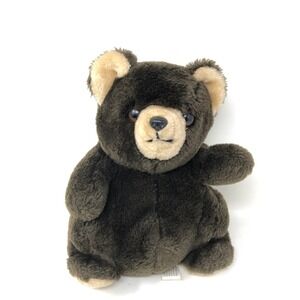 Daekor Pot Belly Bear 9" Plush Dark Brown Teddy Tan Muzzle 1979 Vintage